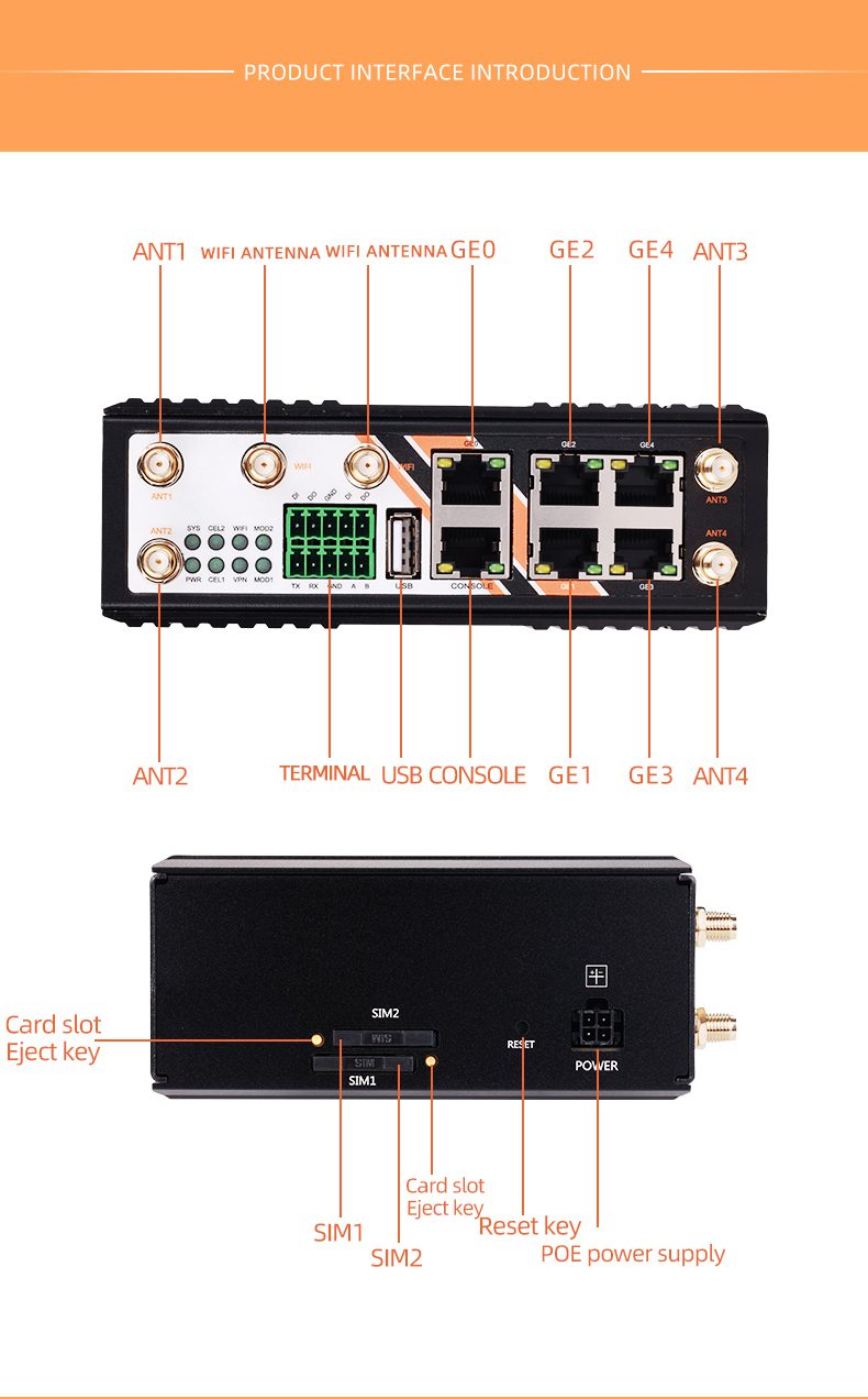 4G LTE POE Dual SIM industrial Router